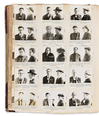 (CRIME--CANADA) A mugshot album Foreign Photographs with approximately 1,470 photographs from the Victoria Police Station, British Colu